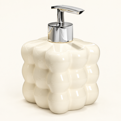 Glazed bubble texture and manual pump detail