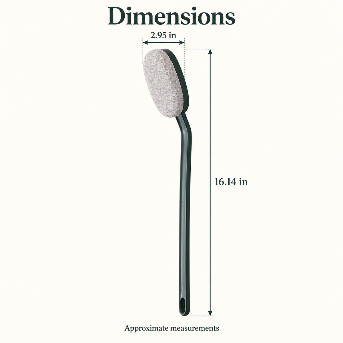 Overall length16.14 inches and maximum head width2.95 inches