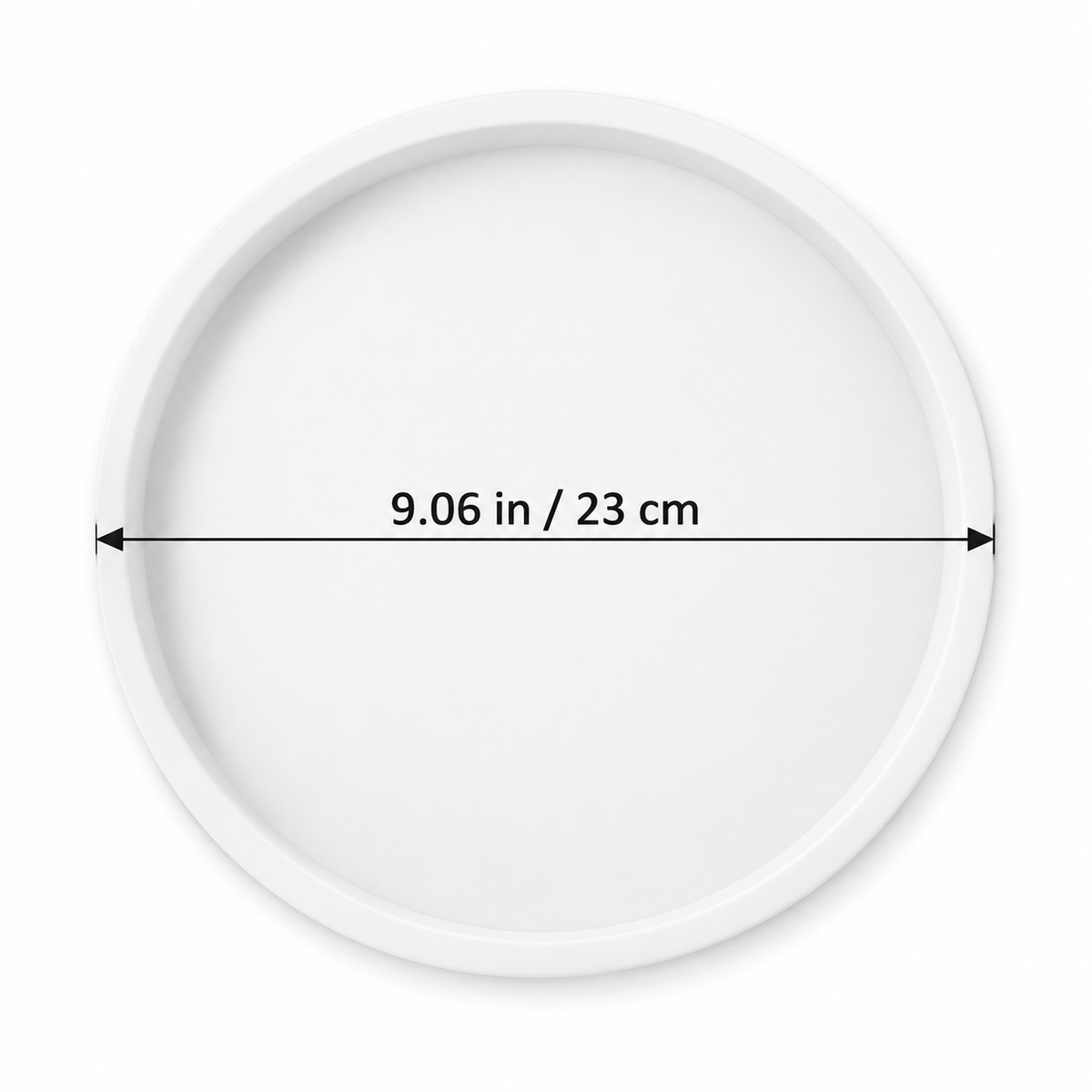 Outer tray diameter 9.06 inches or 23 cm