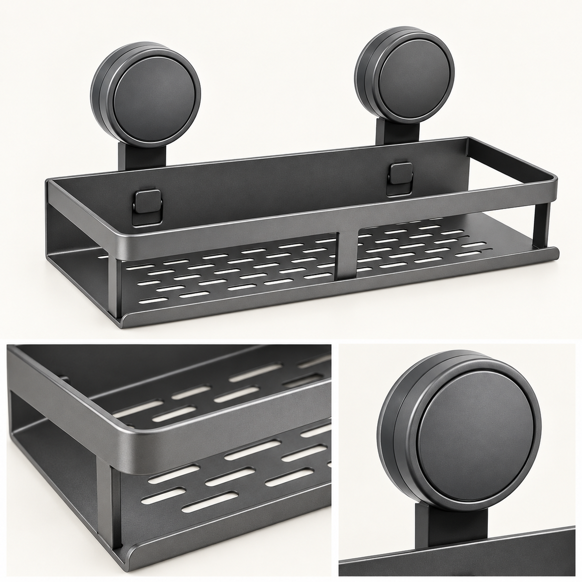 Drainage slots and suction mount construction detail