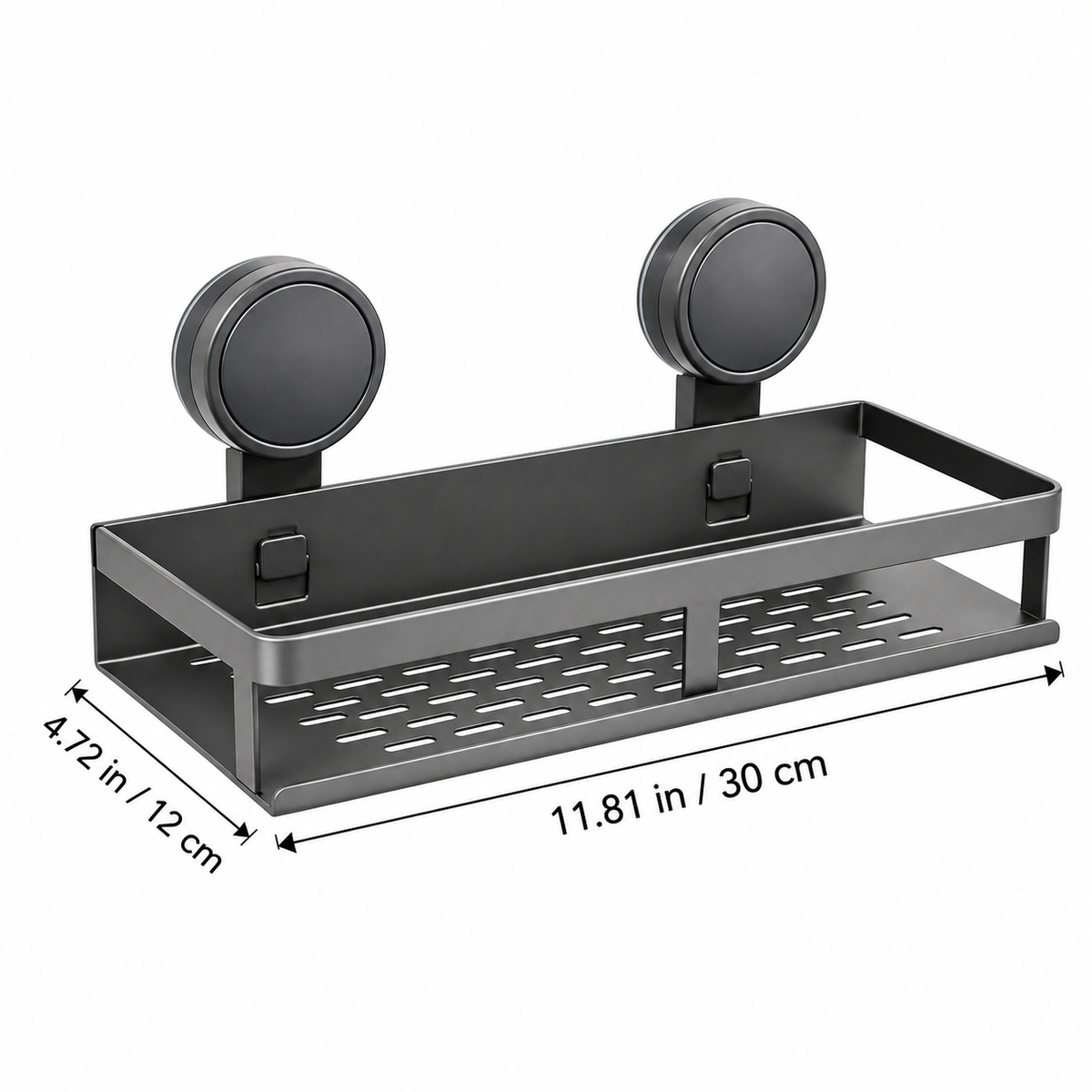 Shelf width 11.81 inches and depth 4.72 inches